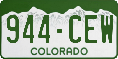 CO license plate 944CEW