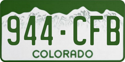 CO license plate 944CFB
