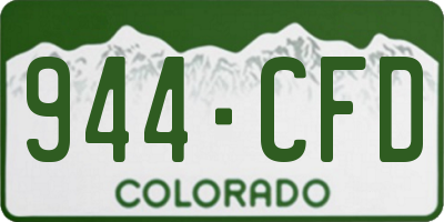 CO license plate 944CFD