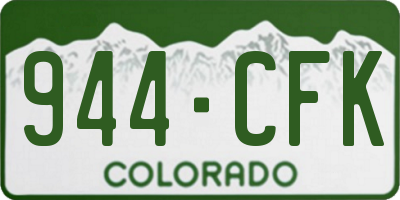 CO license plate 944CFK