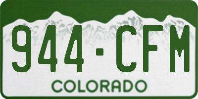 CO license plate 944CFM