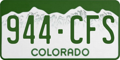 CO license plate 944CFS
