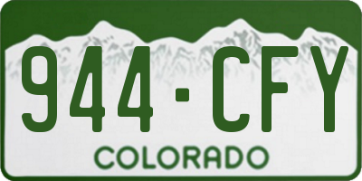 CO license plate 944CFY