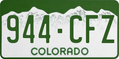 CO license plate 944CFZ