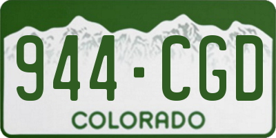 CO license plate 944CGD