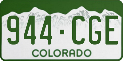 CO license plate 944CGE