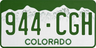 CO license plate 944CGH