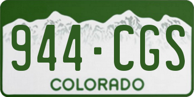 CO license plate 944CGS