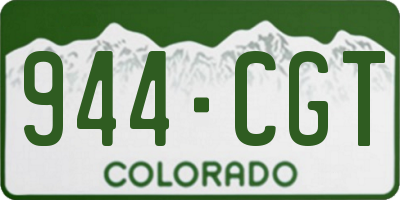 CO license plate 944CGT