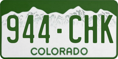 CO license plate 944CHK
