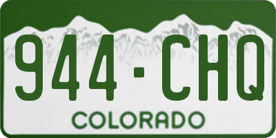 CO license plate 944CHQ