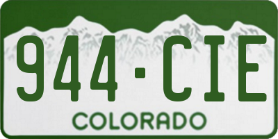 CO license plate 944CIE