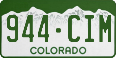 CO license plate 944CIM