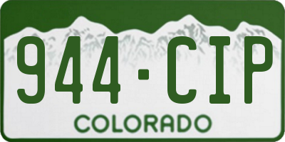 CO license plate 944CIP