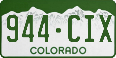 CO license plate 944CIX