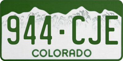 CO license plate 944CJE