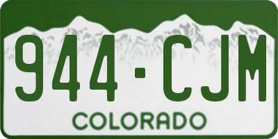 CO license plate 944CJM
