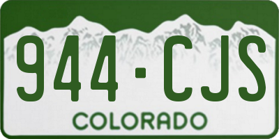 CO license plate 944CJS