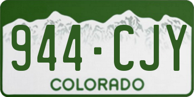 CO license plate 944CJY