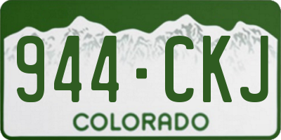 CO license plate 944CKJ