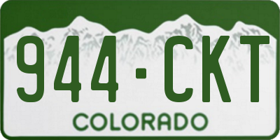 CO license plate 944CKT