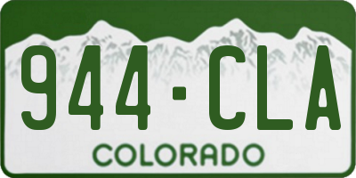 CO license plate 944CLA
