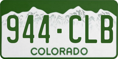 CO license plate 944CLB