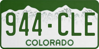 CO license plate 944CLE