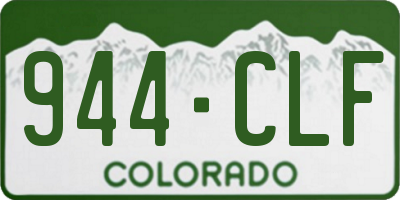 CO license plate 944CLF