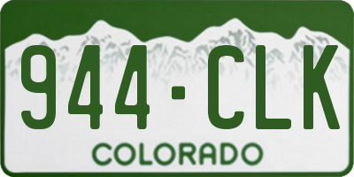 CO license plate 944CLK
