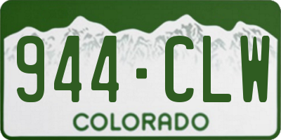 CO license plate 944CLW