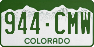 CO license plate 944CMW