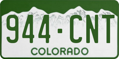 CO license plate 944CNT