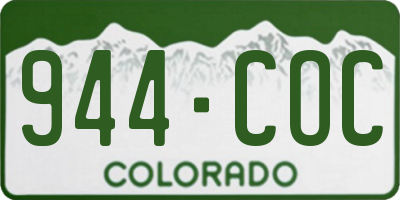 CO license plate 944COC