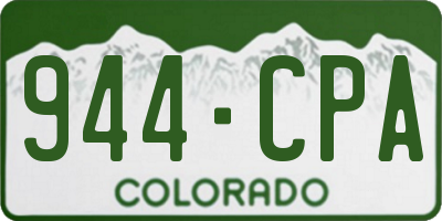 CO license plate 944CPA