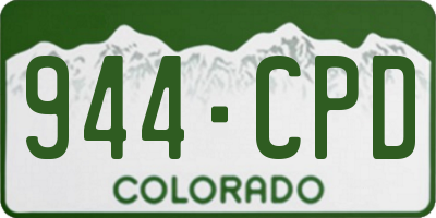 CO license plate 944CPD
