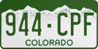 CO license plate 944CPF