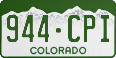 CO license plate 944CPI