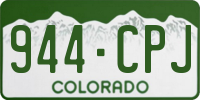 CO license plate 944CPJ