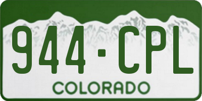 CO license plate 944CPL