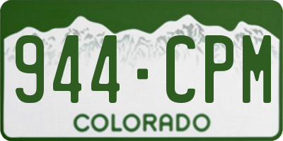 CO license plate 944CPM