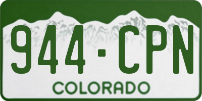 CO license plate 944CPN