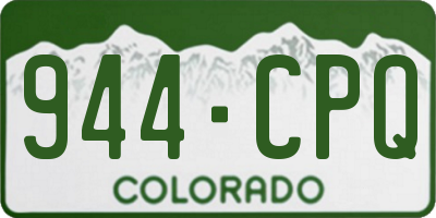 CO license plate 944CPQ