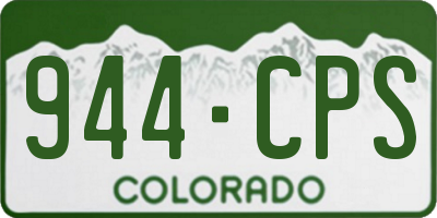 CO license plate 944CPS