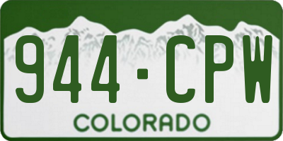 CO license plate 944CPW