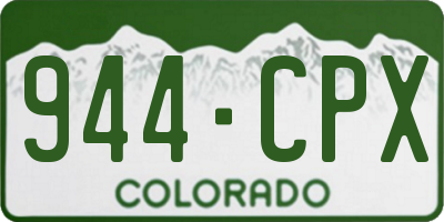 CO license plate 944CPX