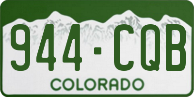 CO license plate 944CQB