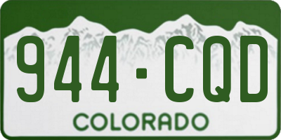 CO license plate 944CQD