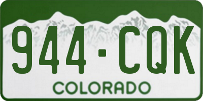 CO license plate 944CQK