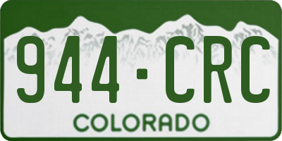 CO license plate 944CRC